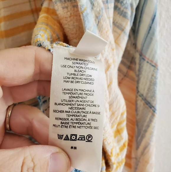 Free People We The Free Maldives Wrap Blouse Top Striped Endless Summer Large - Picture 9 of 12